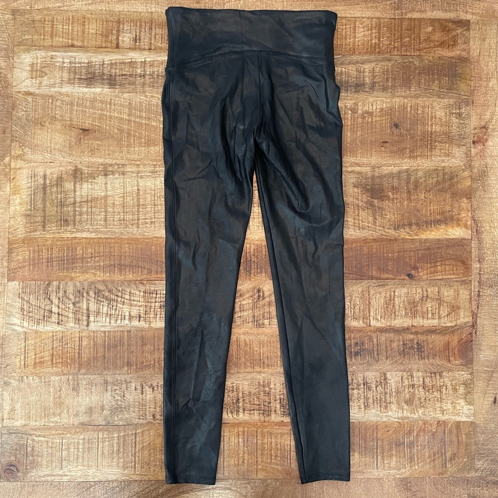 Spanx Faux Leather Leggings in Black - Picture 3 of 7